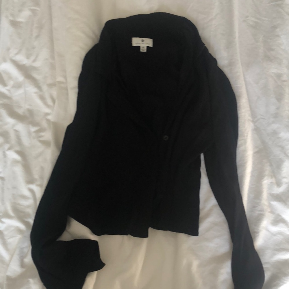 Black button dress up or down blouse Xsmall